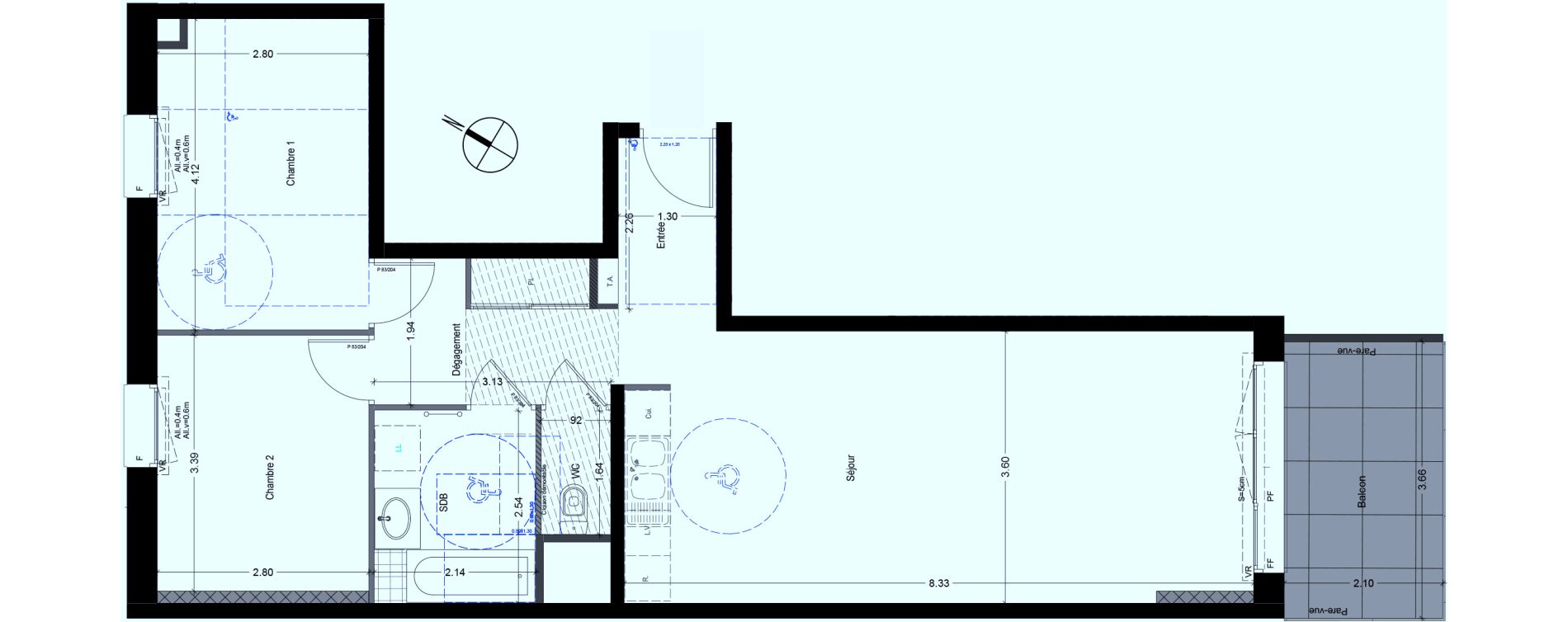 Appartement T3 de 66,88 m2 &agrave; Gilly-Sur-Is&egrave;re Centre