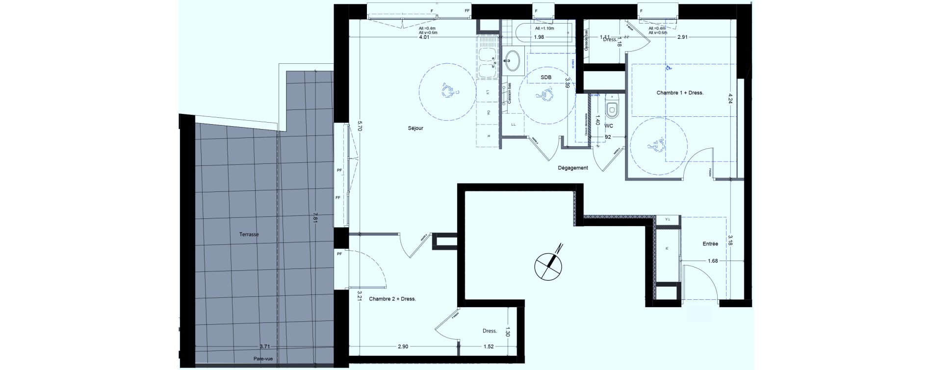 Appartement T3 de 66,53 m2 &agrave; Gilly-Sur-Is&egrave;re Centre