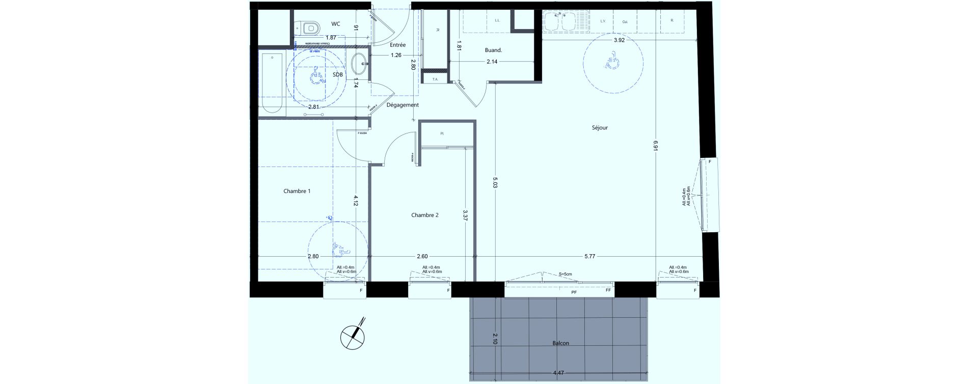 Appartement T3 de 74,00 m2 &agrave; Gilly-Sur-Is&egrave;re Centre