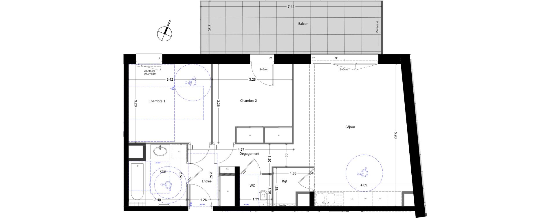 Appartement T3 de 64,77 m2 &agrave; Gilly-Sur-Is&egrave;re Centre