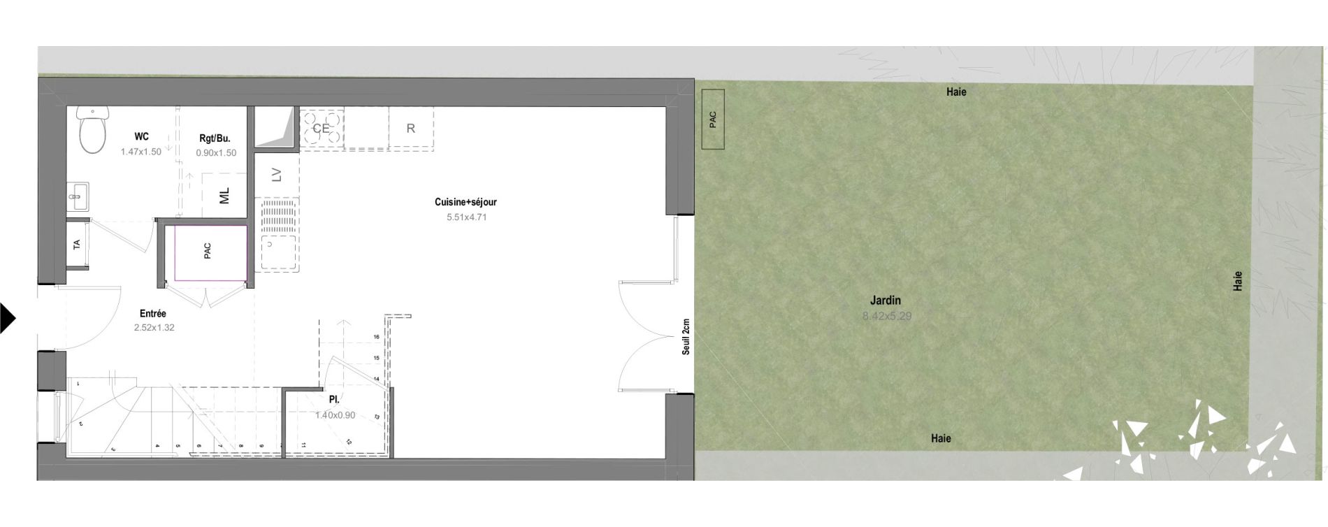 Maison T3 de 64,39 m2 &agrave; Grignon Centre