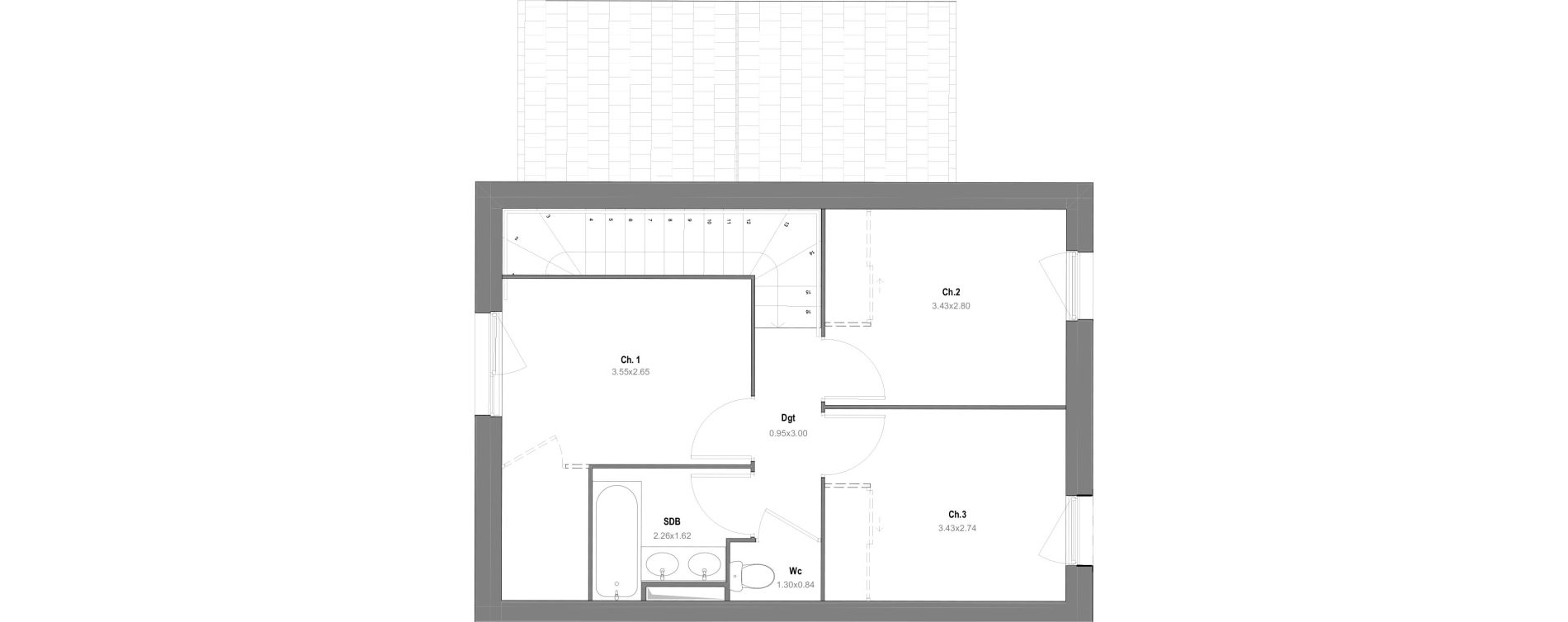 Maison T4 de 78,03 m2 &agrave; Grignon Centre