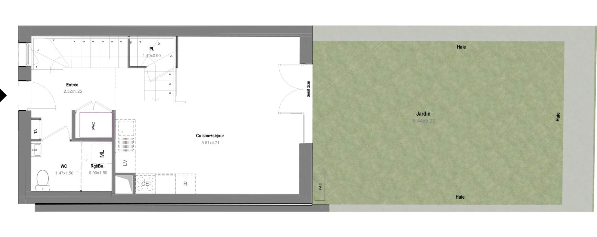Maison T3 de 63,97 m2 &agrave; Grignon Centre