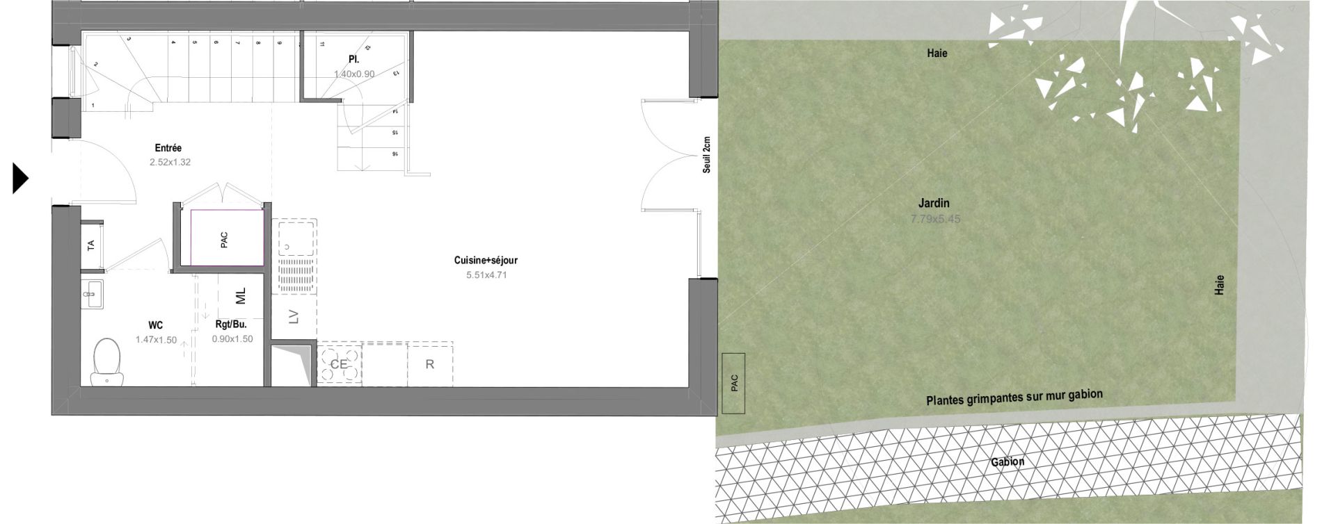 Maison T3 de 64,39 m2 &agrave; Grignon Centre