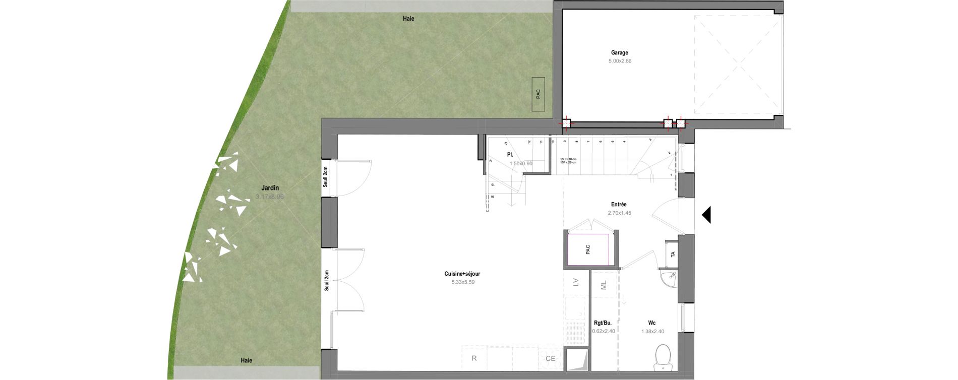 Maison T4 de 78,03 m2 &agrave; Grignon Centre