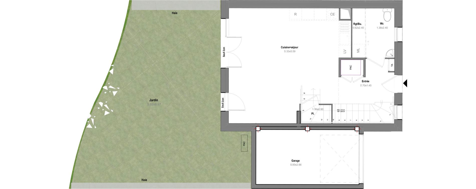 Maison T4 de 78,03 m2 &agrave; Grignon Centre