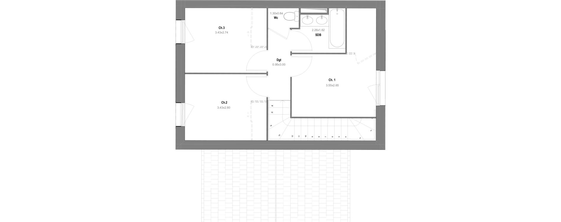 Maison T4 de 78,03 m2 &agrave; Grignon Centre