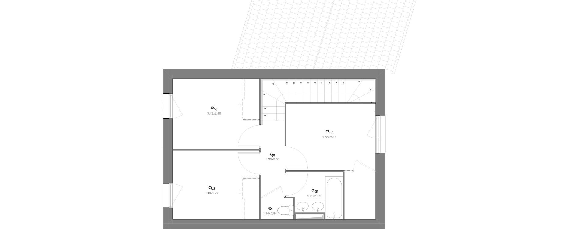 Maison T4 de 78,03 m2 &agrave; Grignon Centre