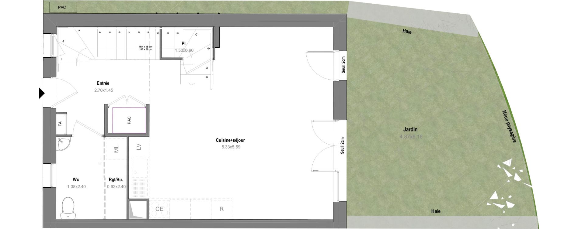Maison T4 de 78,03 m2 &agrave; Grignon Centre