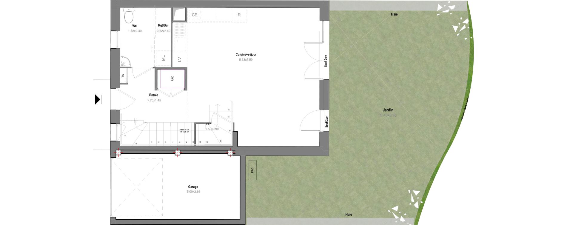 Maison T4 de 78,03 m2 &agrave; Grignon Centre