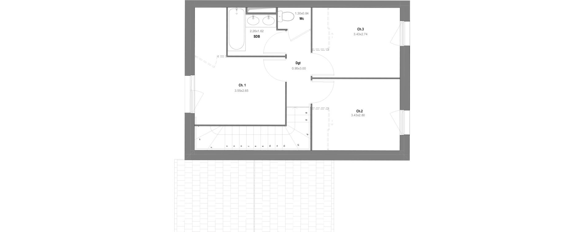 Maison T4 de 78,03 m2 &agrave; Grignon Centre