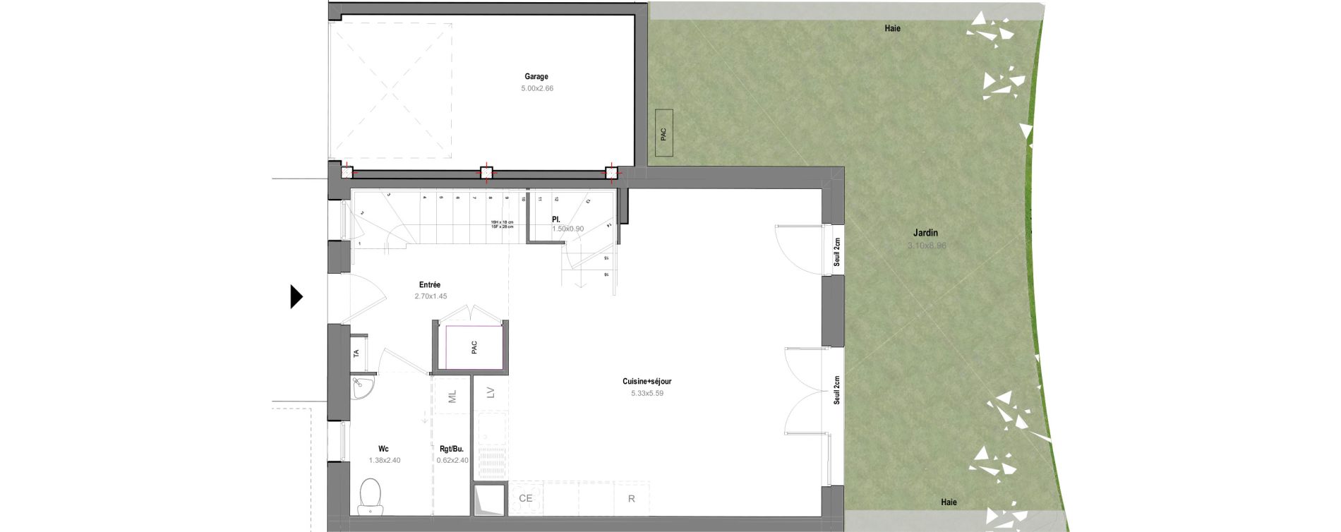 Maison T4 de 78,03 m2 &agrave; Grignon Centre