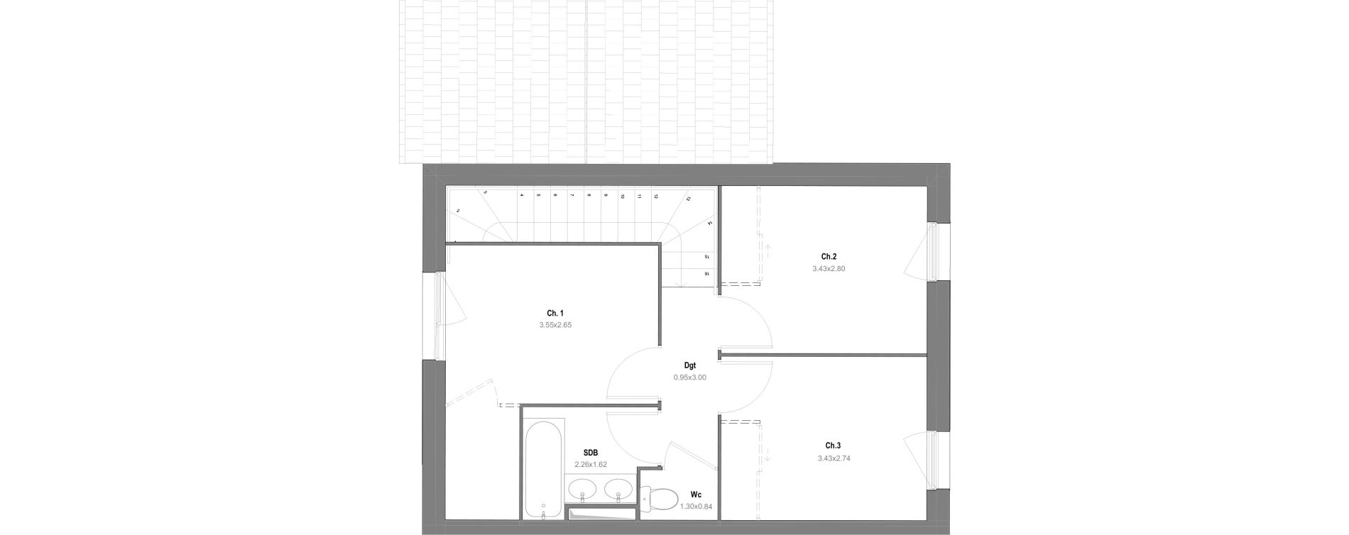 Maison T4 de 78,03 m2 &agrave; Grignon Centre