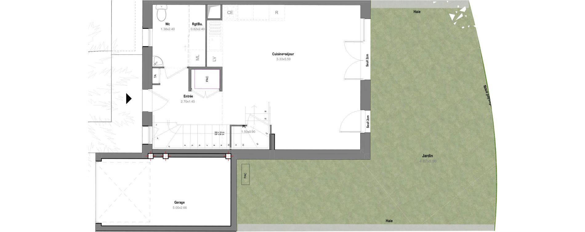 Maison T4 de 78,03 m2 &agrave; Grignon Centre