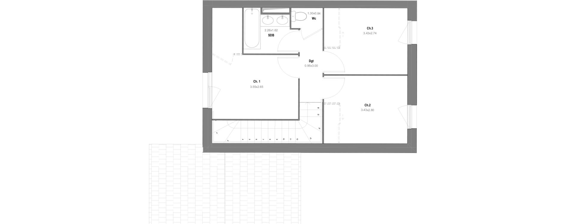 Maison T4 de 78,03 m2 &agrave; Grignon Centre