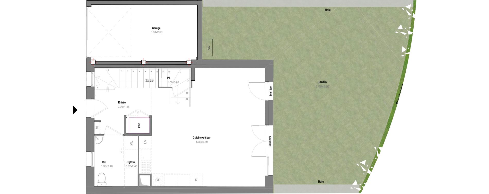 Maison T4 de 78,03 m2 &agrave; Grignon Centre