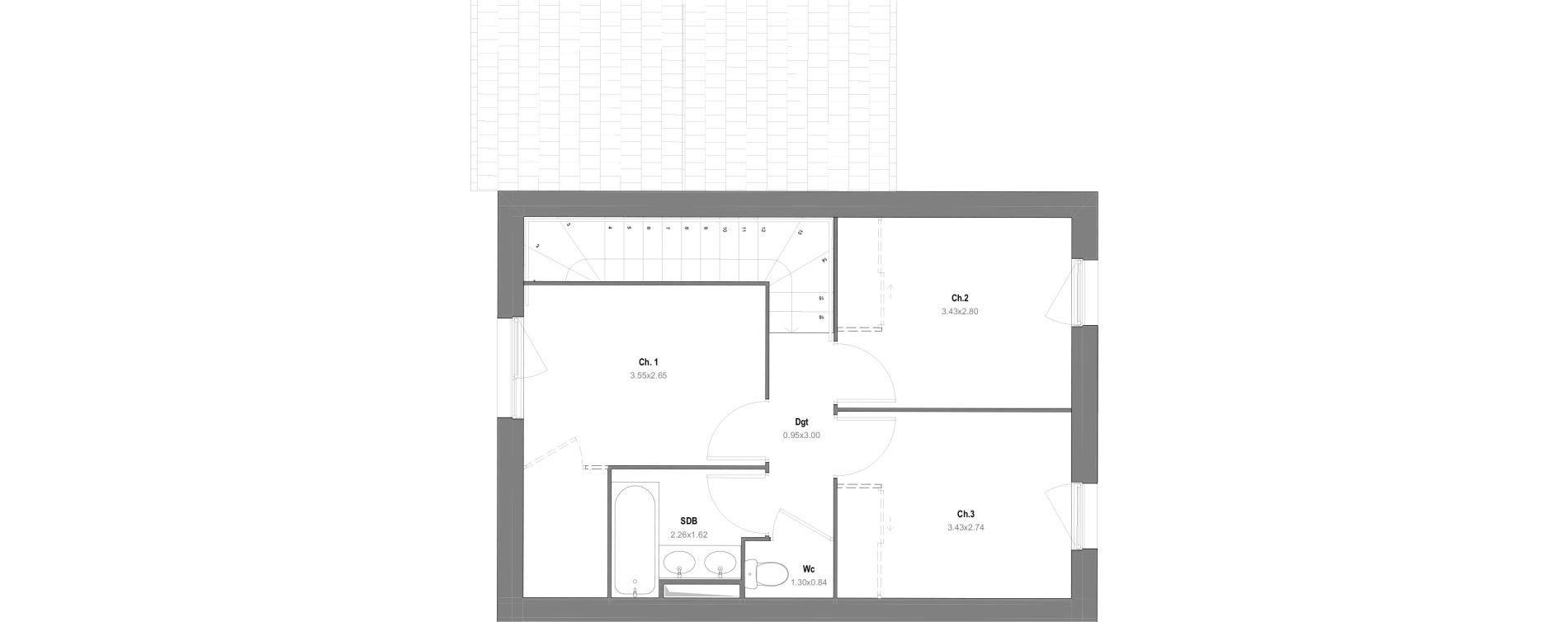 Maison T4 de 78,03 m2 &agrave; Grignon Centre