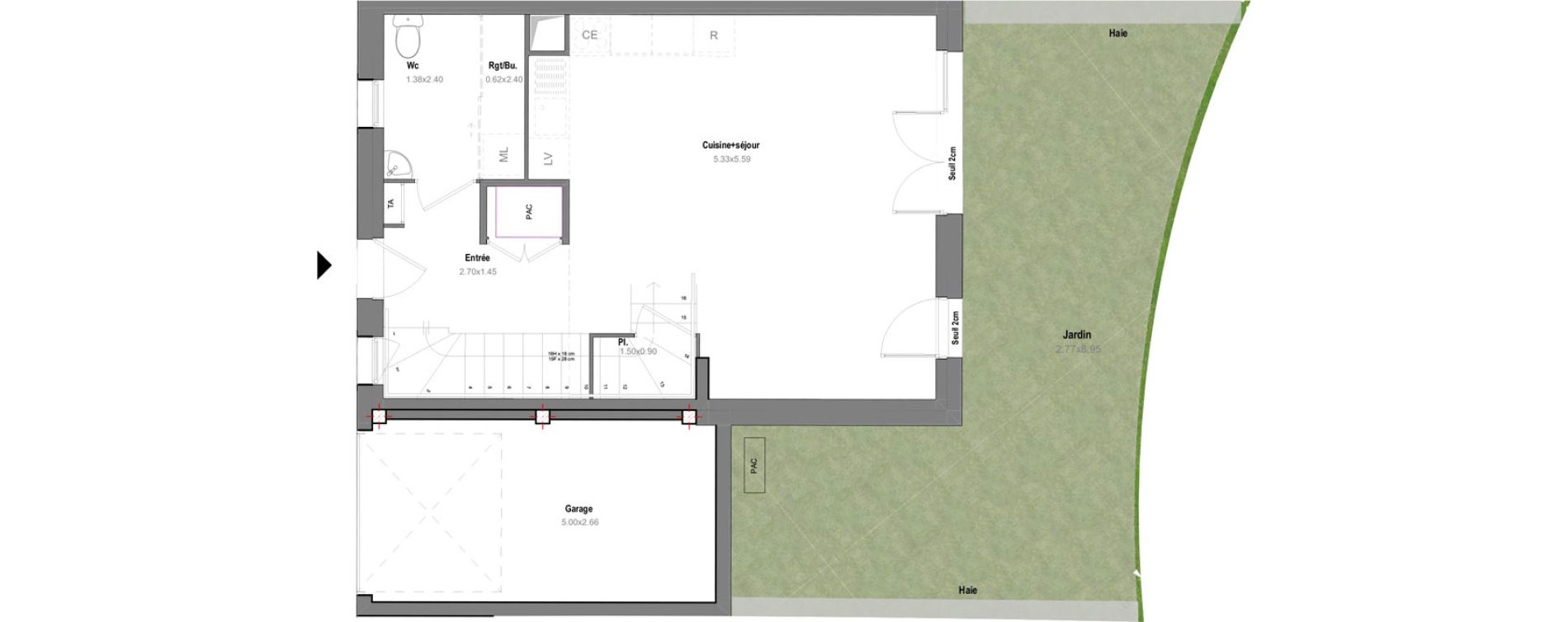 Maison T4 de 78,03 m2 &agrave; Grignon Centre