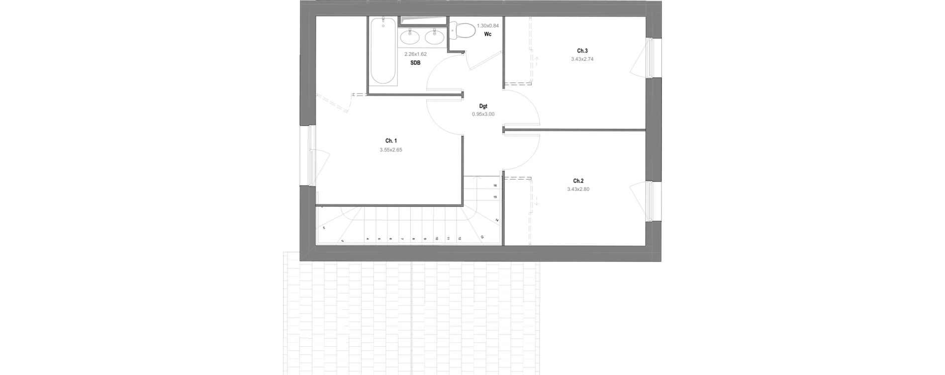Maison T4 de 78,03 m2 &agrave; Grignon Centre
