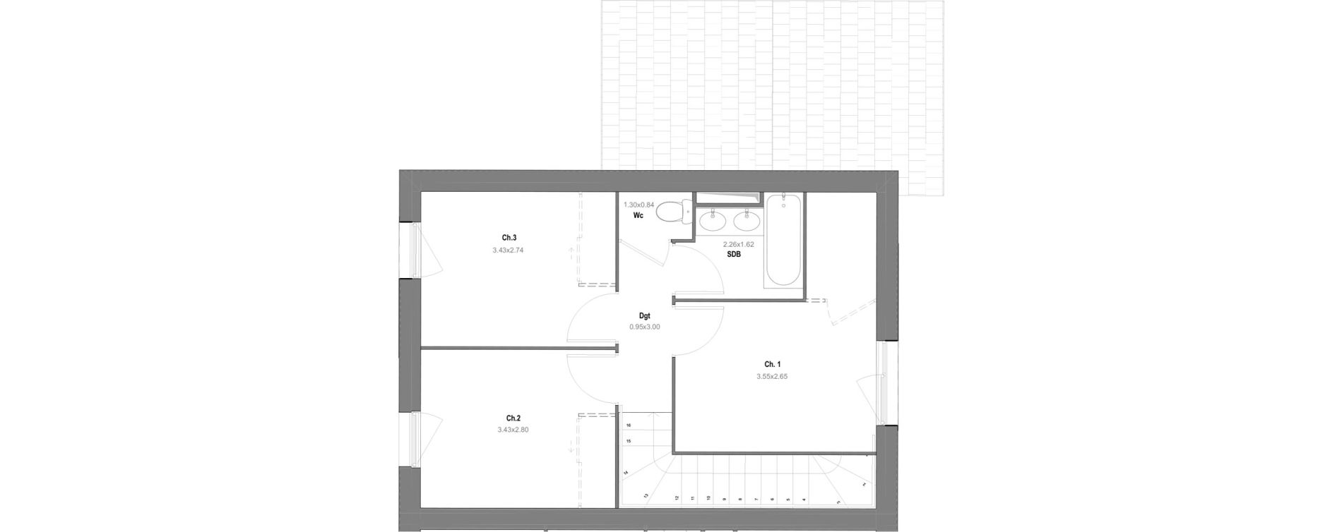 Maison T4 de 78,03 m2 &agrave; Grignon Centre