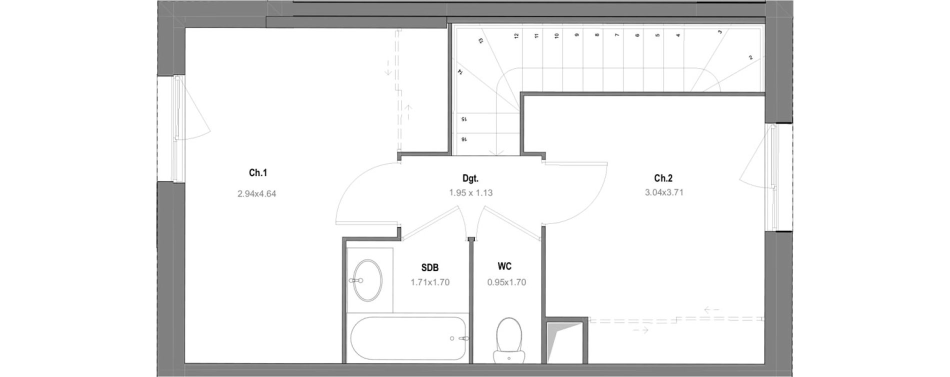 Maison T3 de 63,88 m2 &agrave; Grignon Centre