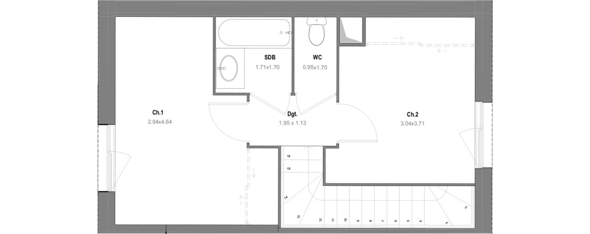 Maison T3 de 63,81 m2 &agrave; Grignon Centre