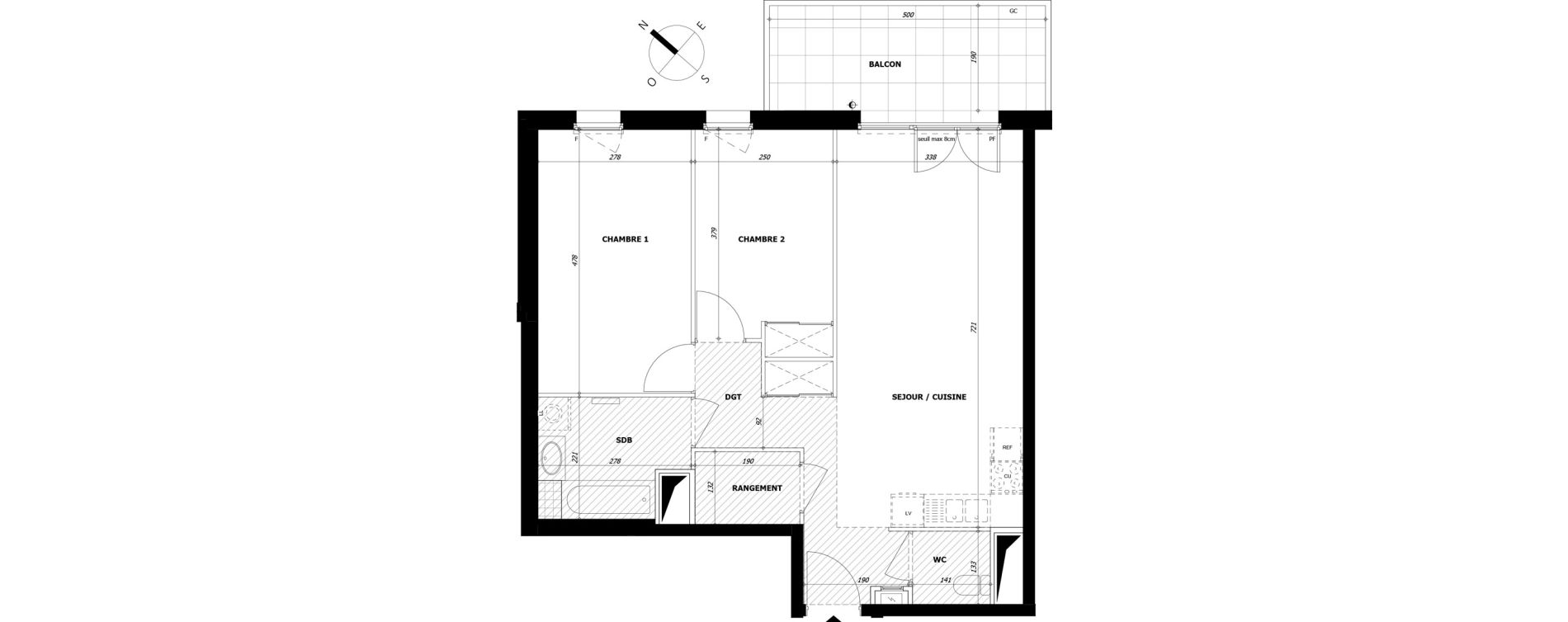 Appartement T3 de 65,10 m2 &agrave; La Motte-Servolex Centre