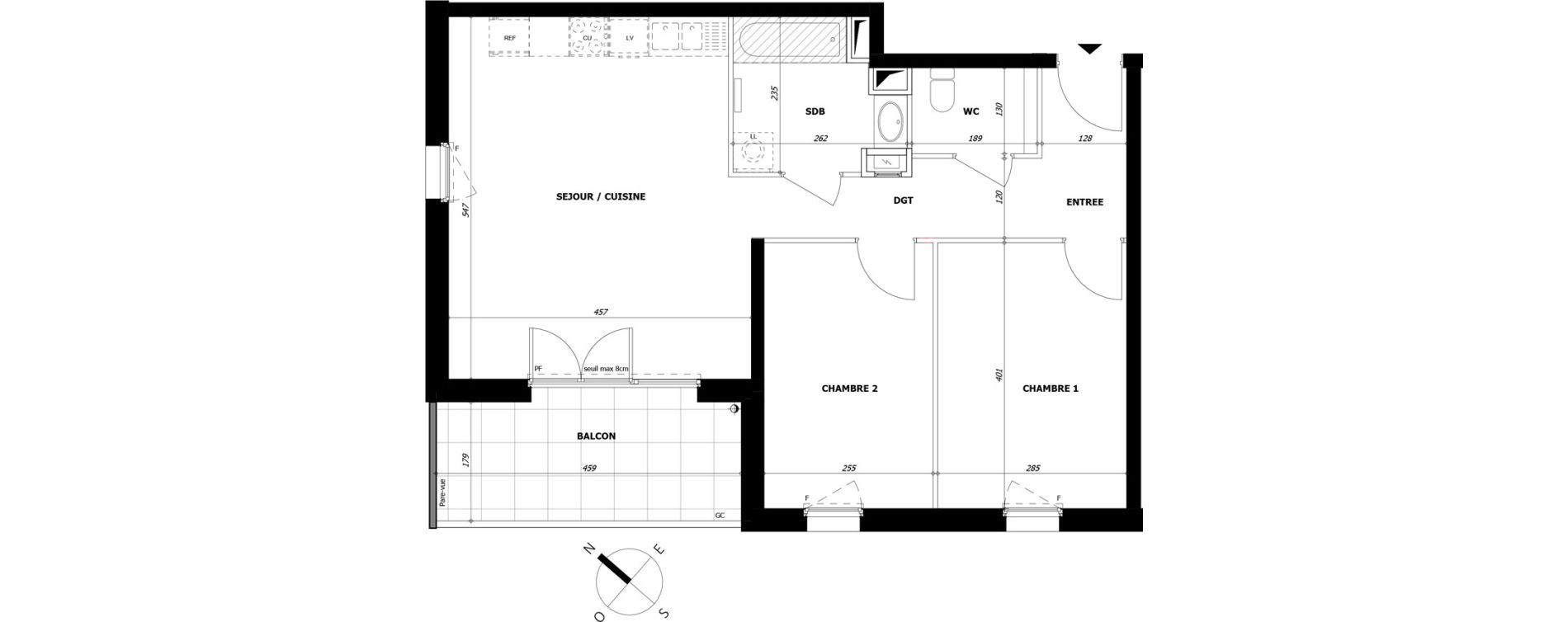 Appartement T3 de 61,12 m2 &agrave; La Motte-Servolex Centre