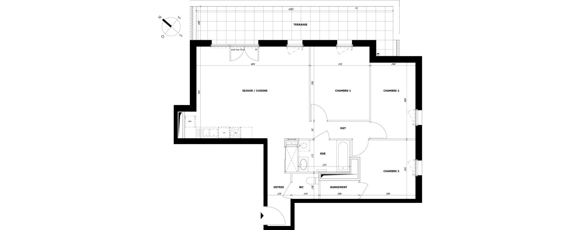 Appartement T4 de 80,54 m2 &agrave; La Motte-Servolex Centre