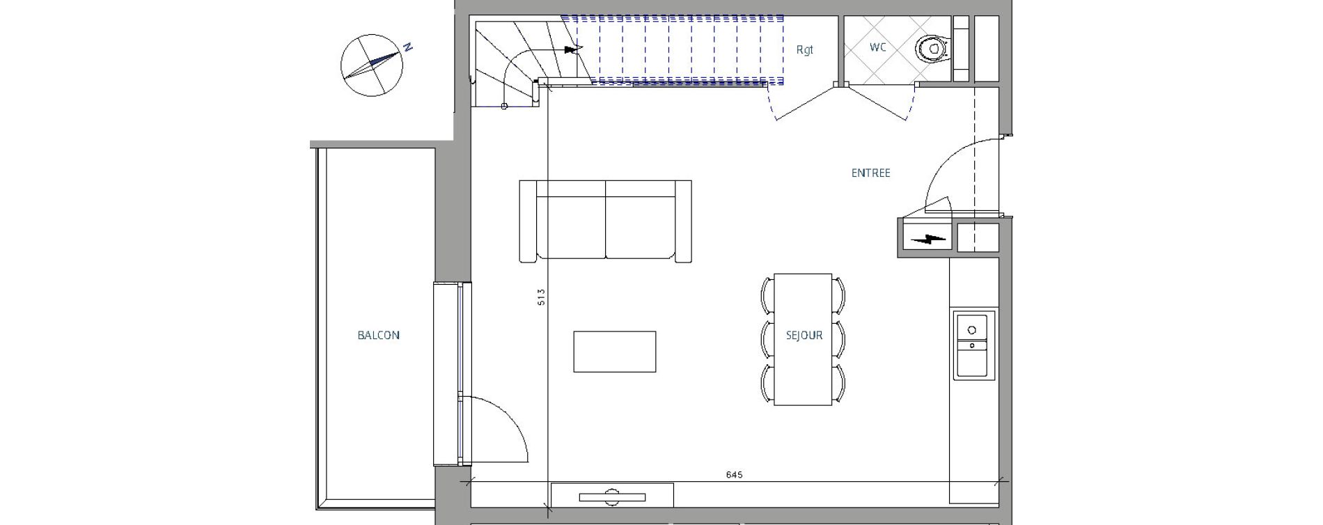 Duplex T4  meubl   de 83 59 m2 3 me tage S L Ecrin d Argent 