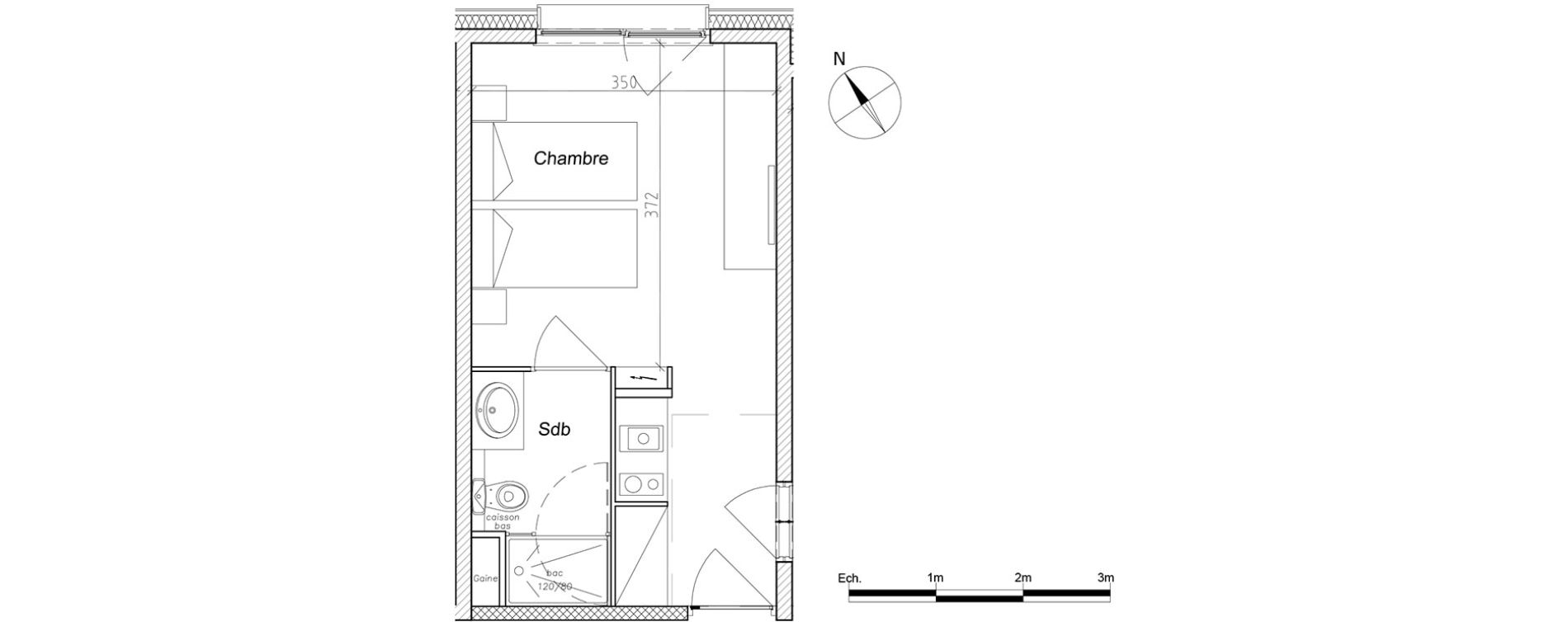 Appartement T1 de 22,27 m2 &agrave; M&acirc;cot-La-Plagne Centre