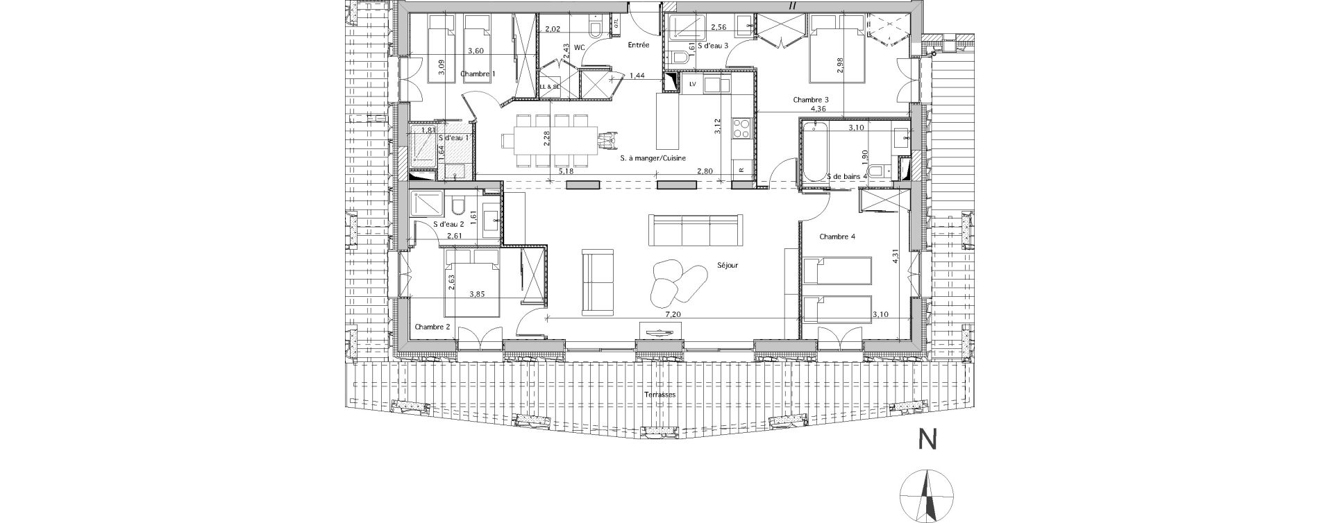 Appartement T5 de 126,47 m2 &agrave; Montvalezan La rosi&egrave;re