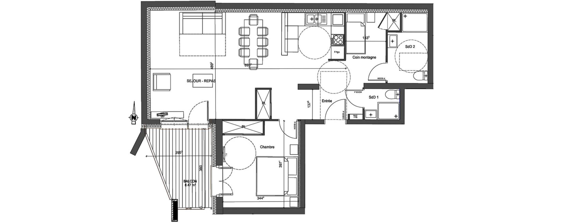 Appartement T2 de 72,58 m2 &agrave; Montvalezan La rosi&egrave;re