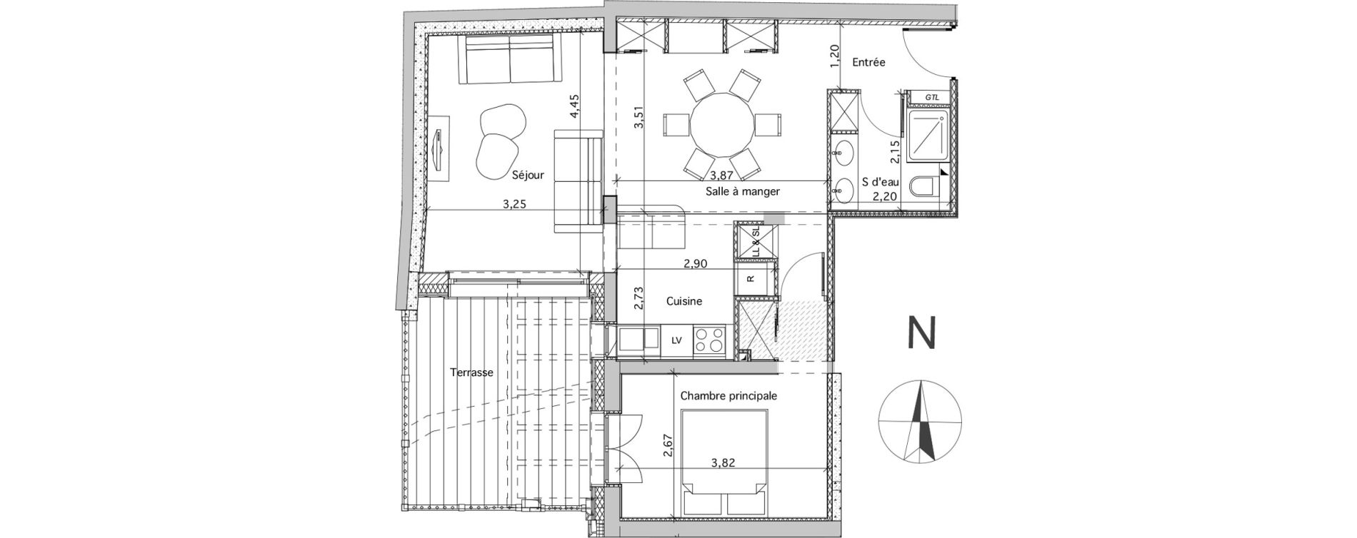 Appartement T2 de 55,84 m2 &agrave; Montvalezan La rosi&egrave;re