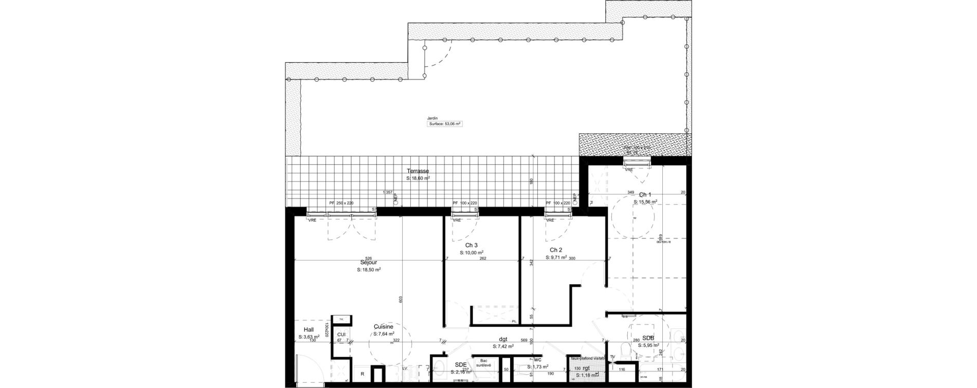 Appartement T4 de 83,48 m2 &agrave; Mouxy Centre