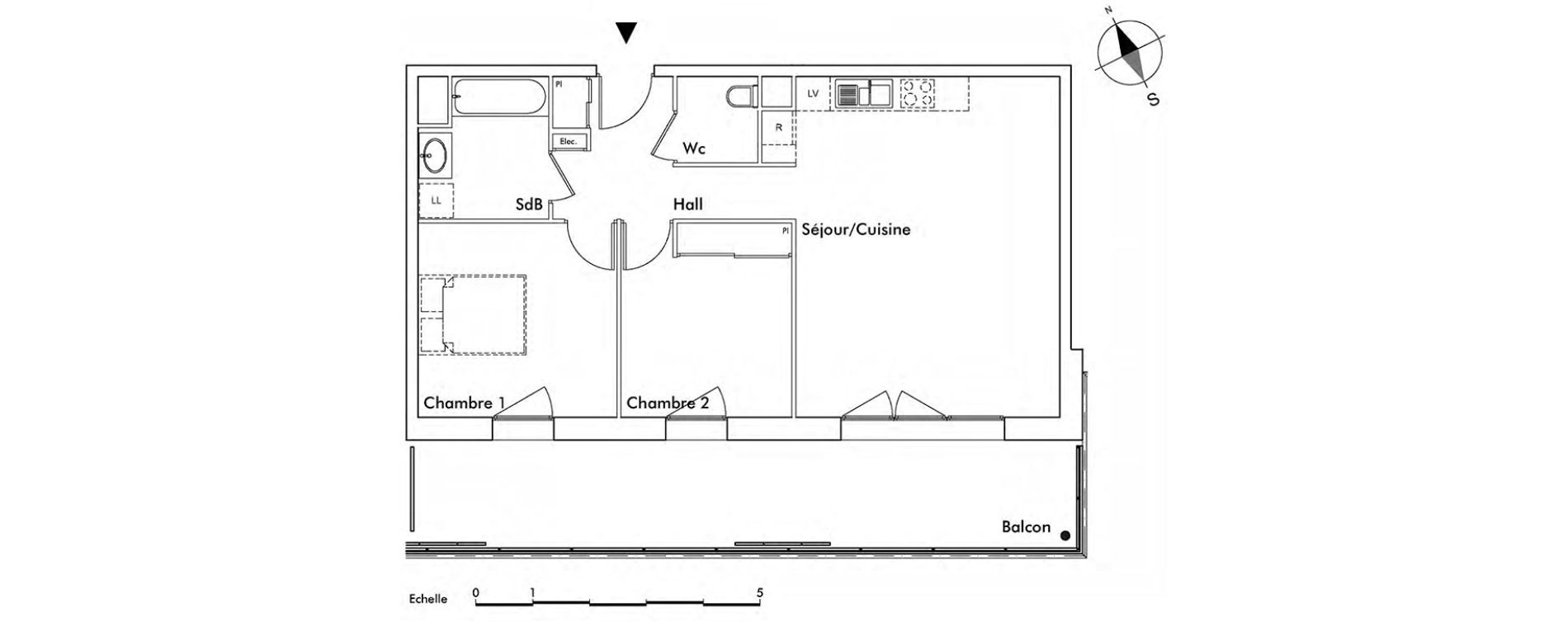 Appartement T3 de 65,05 m2 &agrave; Saint-Alban-Leysse Centre