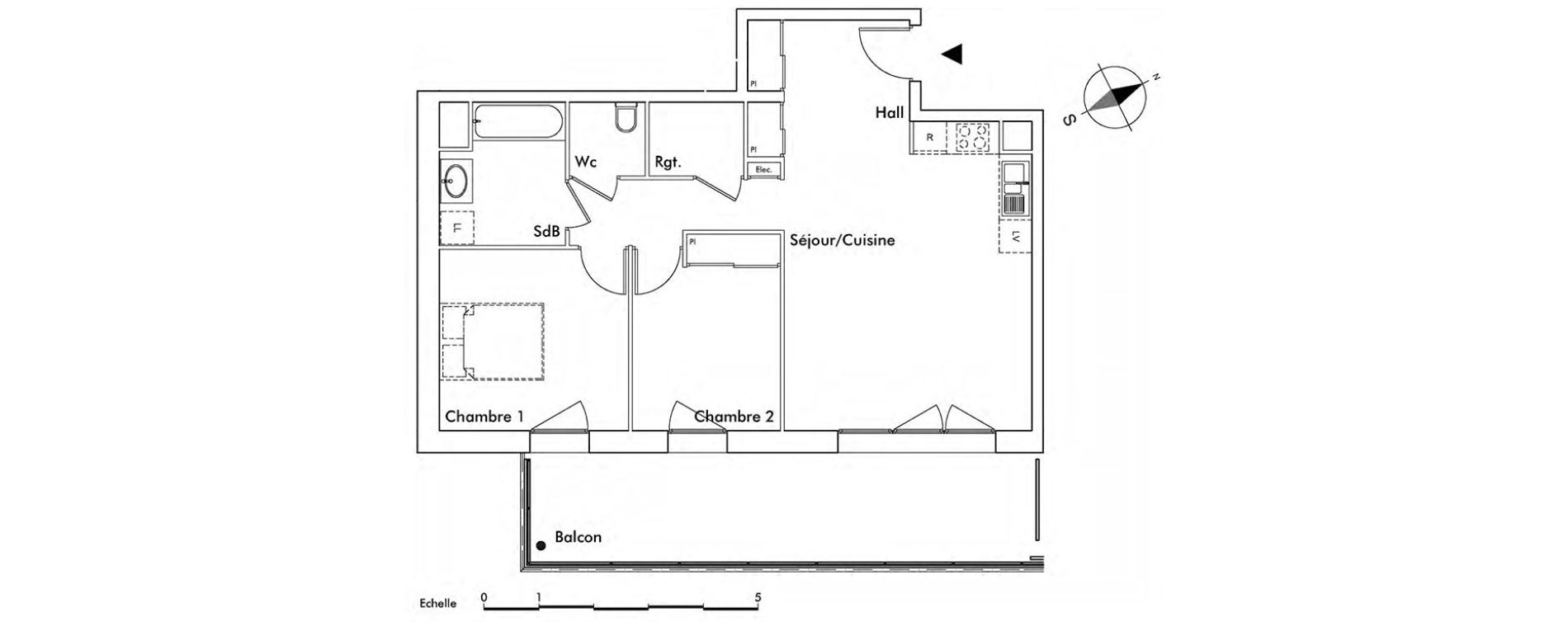 Appartement T3 de 65,60 m2 &agrave; Saint-Alban-Leysse Centre
