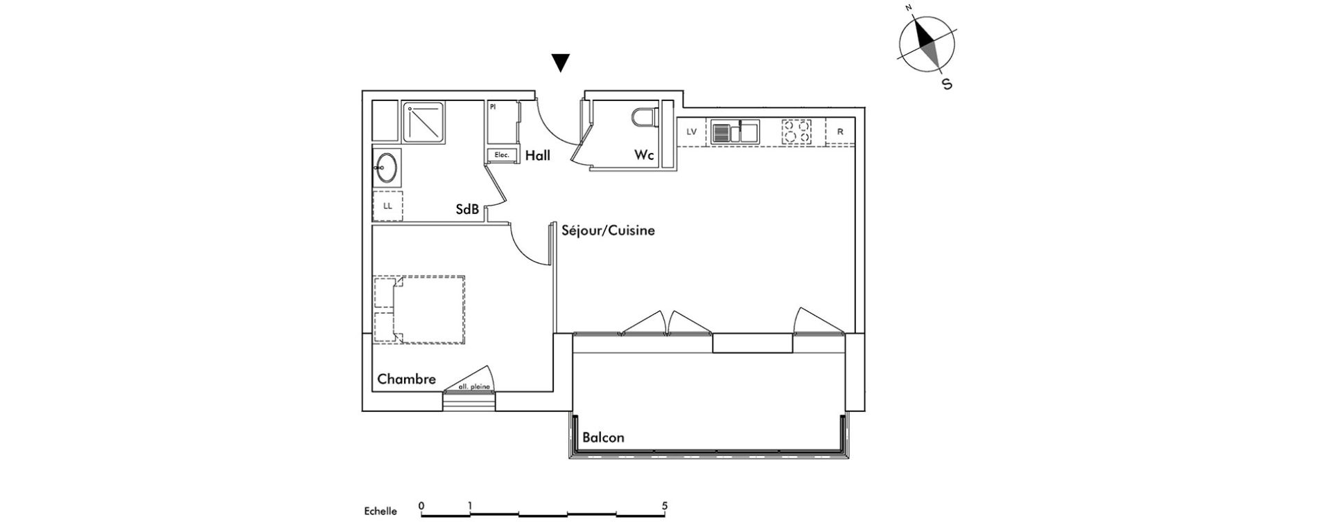 Appartement T2 de 48,60 m2 &agrave; Saint-Alban-Leysse Centre