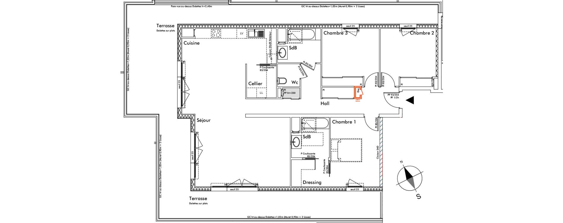 Appartement T4 de 118,85 m2 &agrave; Saint-Alban-Leysse Centre