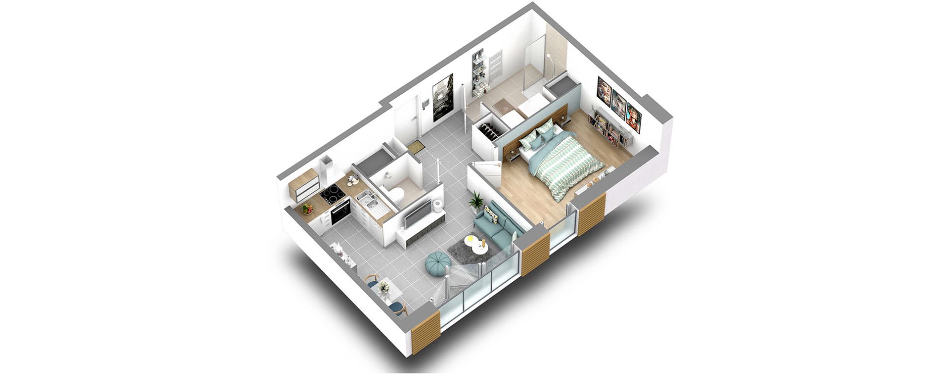 Appartement T2 de 40,00 m2 &agrave; Saint-Alban-Leysse Centre