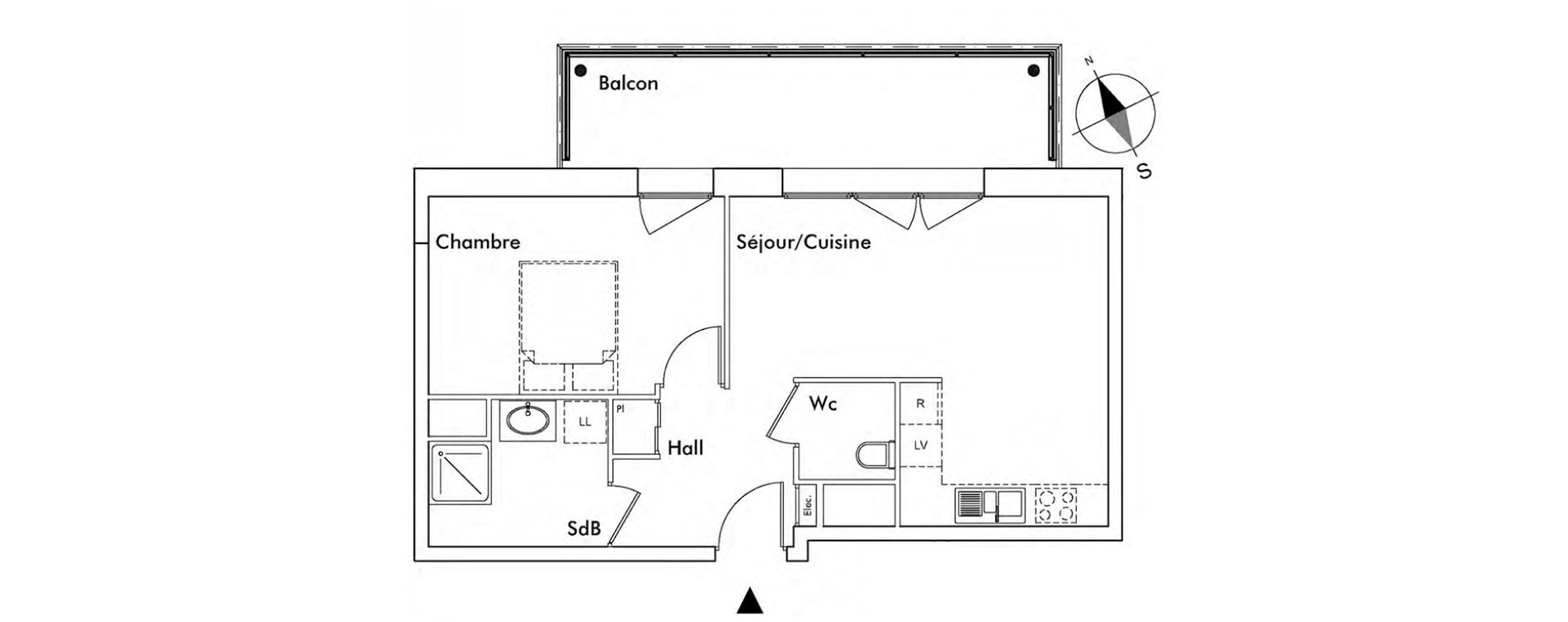 Appartement T2 de 44,25 m2 &agrave; Saint-Alban-Leysse Centre