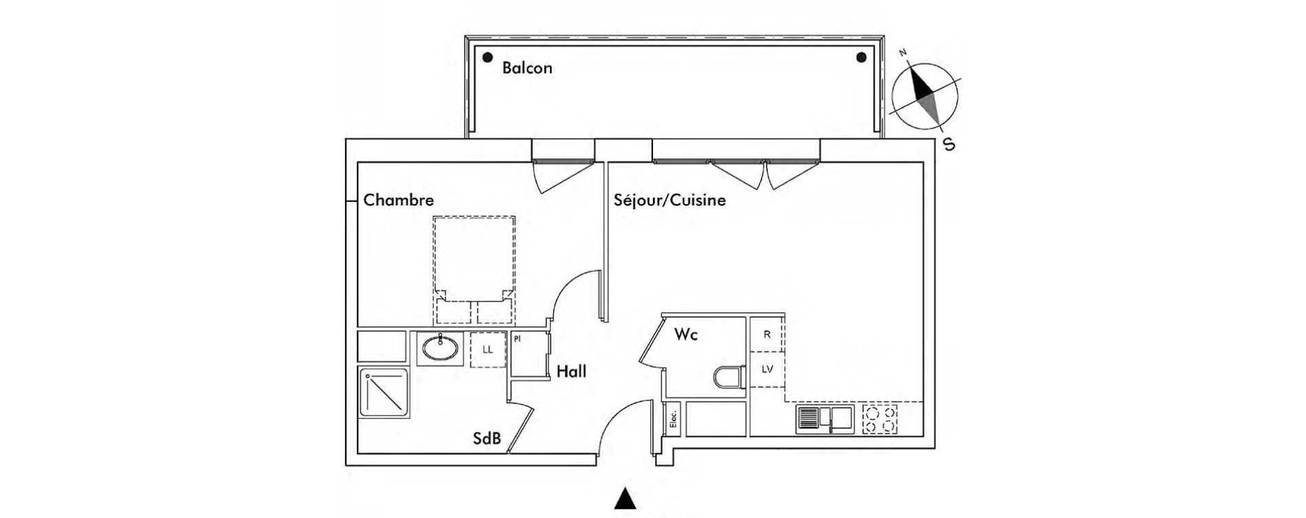 Appartement T2 de 44,25 m2 &agrave; Saint-Alban-Leysse Centre
