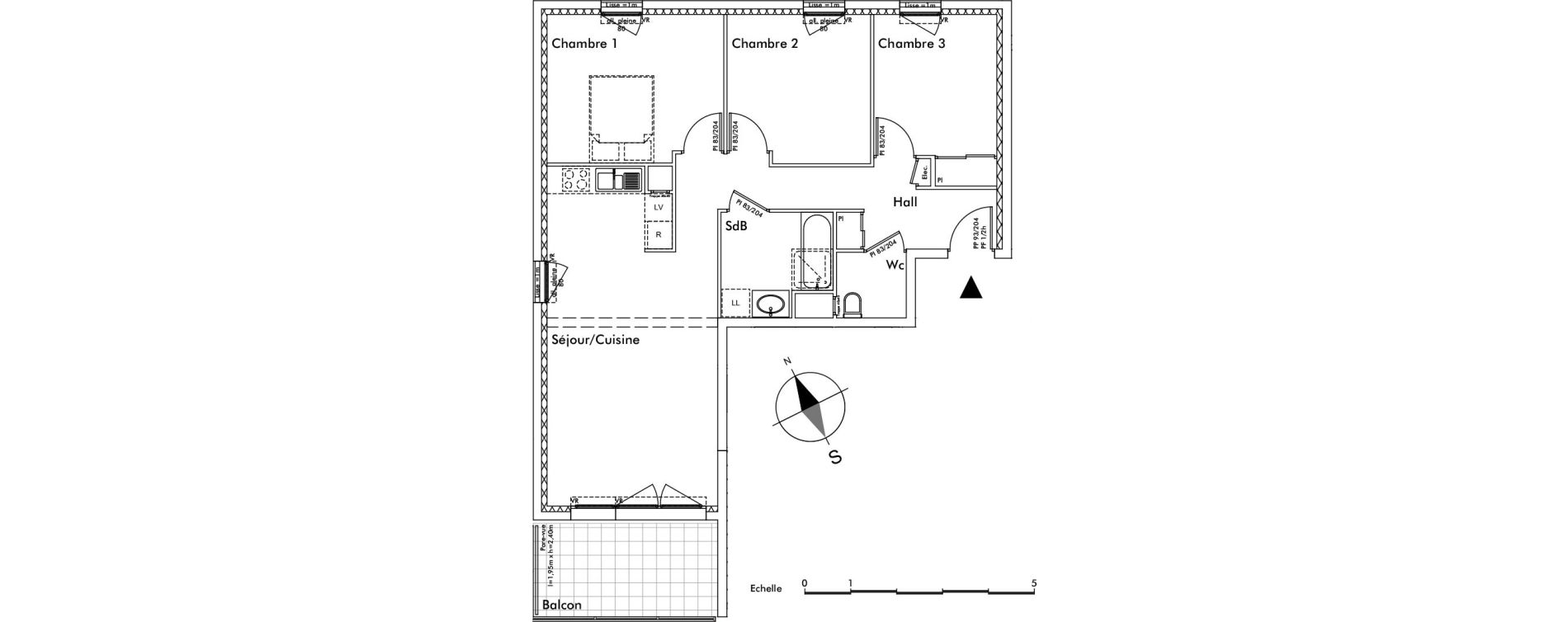 Appartement T4 de 73,85 m2 &agrave; Saint-Alban-Leysse Centre