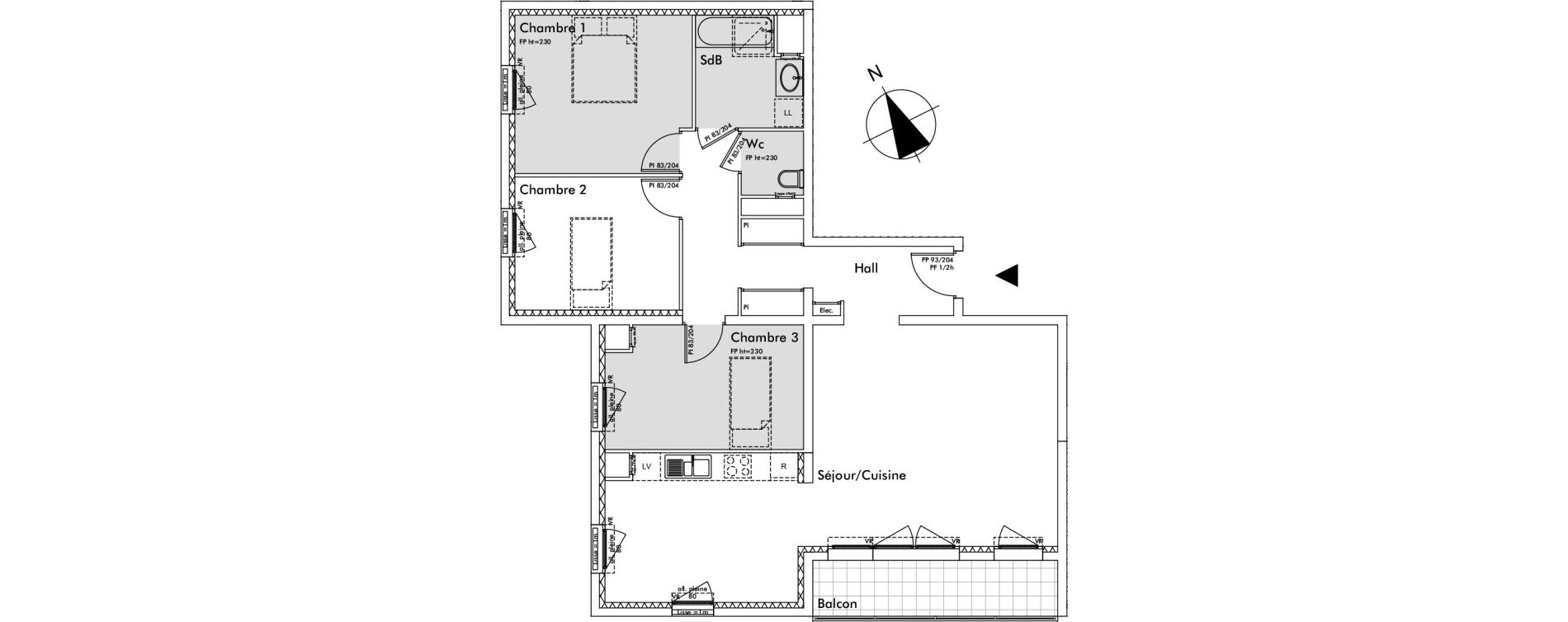 Appartement T4 de 92,65 m2 &agrave; Saint-Alban-Leysse Centre