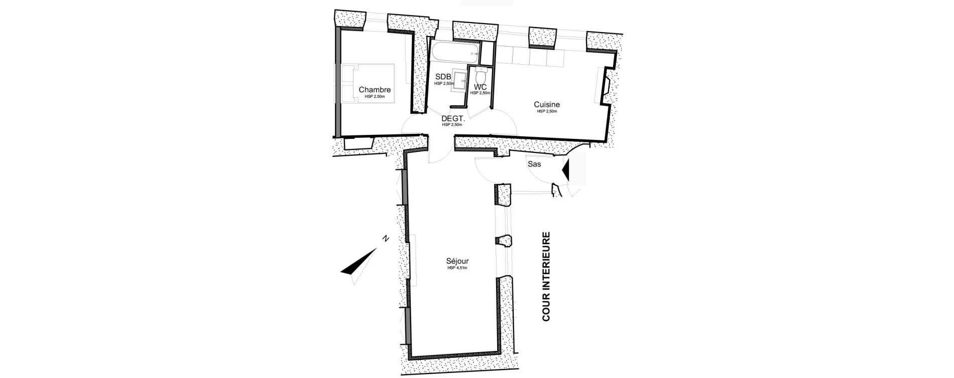 Appartement T2 de 52,29 m2 &agrave; Sonnaz Centre