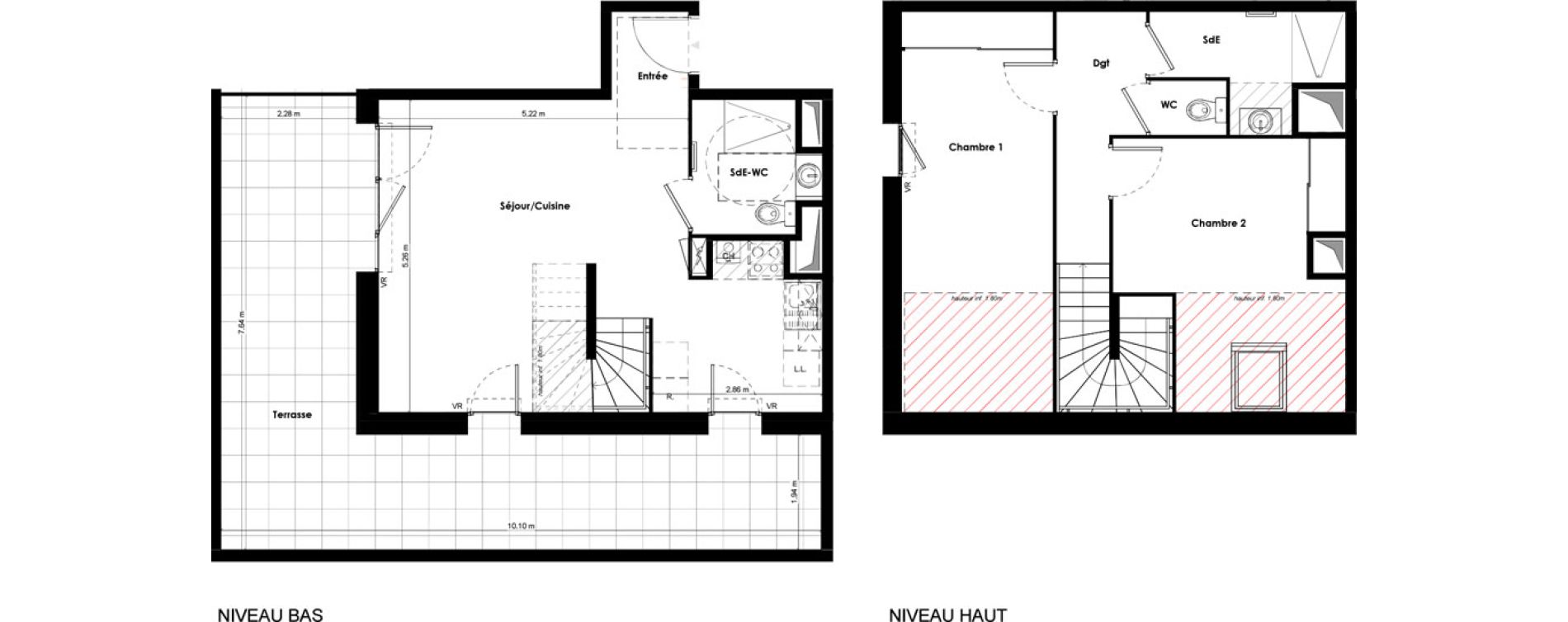 Duplex T3 de 70,00 m2 &agrave; Beaune Gare colombi&egrave;re - colbert
