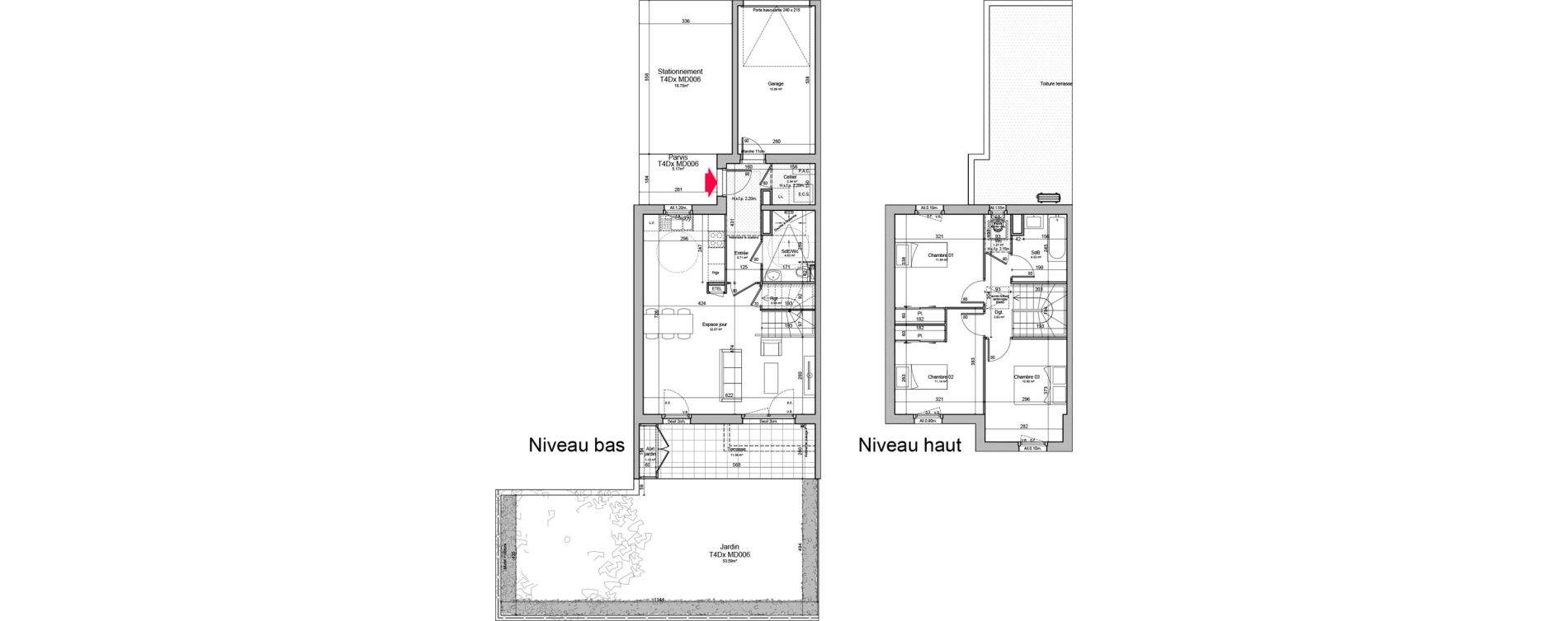 Maison T4 de 89,24 m2 &agrave; Chen&ocirc;ve Centre