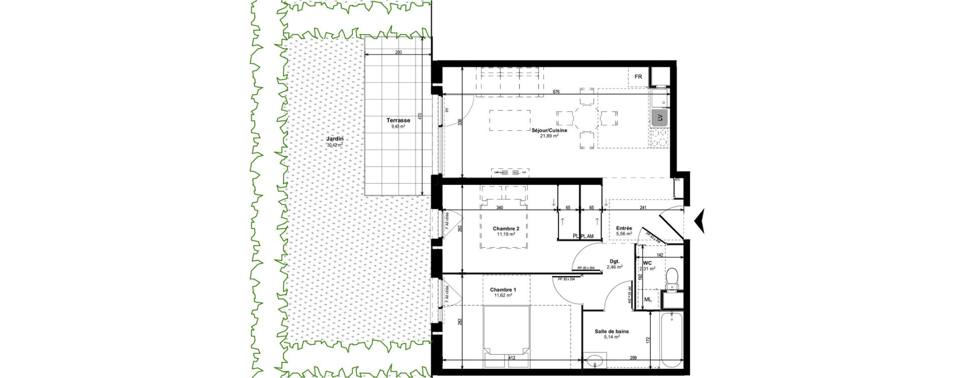 Appartement T3 de 60,17 m2 &agrave; Dijon Castel