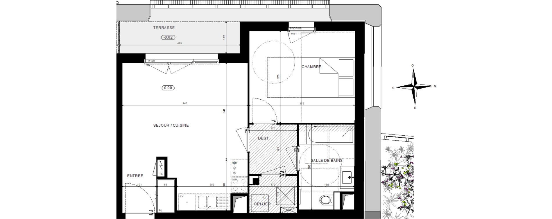 Appartement T2 de 45,12 m2 &agrave; Dijon Heudelet