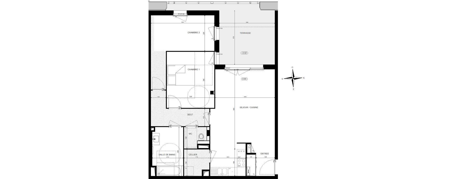 Appartement T3 de 74,59 m2 &agrave; Dijon Heudelet